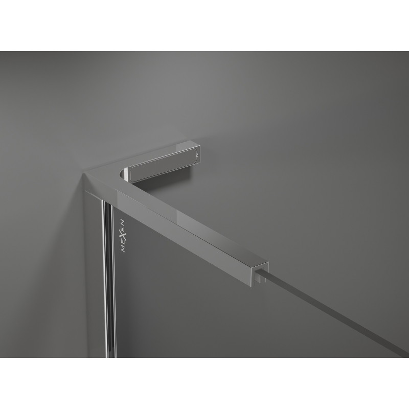 Mexen Velar L Duo Schiebetüren für Dusche 150 cm, Graphit, Chrom - 871-150-003-42-01