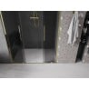 Mexen Velar L Duo Schiebetür Duschwand 160 cm, Graphit, Gold - 871-160-003-42-50