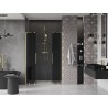 Mexen Velar L Duo Schiebeduschtür 140 cm, grafit, gebürstetes Gold - 871-140-003-42-55