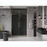 Mexen Velar L Duo Schiebetüren für die Dusche 160 cm, grafit, gold gebürstet - 871-160-003-42-55