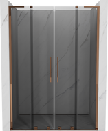 Mexen Velar L Duo Schiebetür 140 cm Dusche, Graphit, Roségold - 871-140-003-42-60