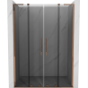 Mexen Velar L Duo Schiebetür Duschkabine 160 cm, Grafit, Roségold - 871-160-003-42-60