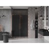 Mexen Velar L Duo Schiebetür Duschkabine 160 cm, Grafit, Roségold - 871-160-003-42-60