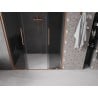 Mexen Velar L Duo Schiebetüren-Duschabtrennung 140 cm, Graphit, gebürstetes Kupfer - 871-140-003-42-65