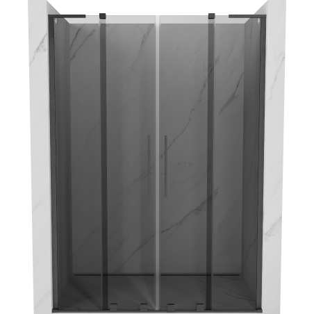 Mexen Velar L Duo Duschschiebetür 150 cm, grafit, gebürstetes Gun Grey - 871-150-003-42-66