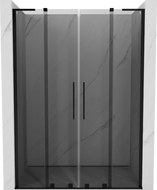 Mexen Velar L Duo Schiebetür Dusche 140 cm, Graphit, Schwarz - 871-140-003-42-70