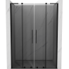 Mexen Velar L Duo Schiebetüren Dusche 160 cm, Graphit, Schwarz - 871-160-003-42-70