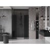 Mexen Velar L Duo Schiebetüren Dusche 160 cm, Graphit, Schwarz - 871-160-003-42-70