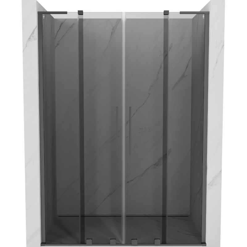 Mexen Velar L Duo Schiebetür 150 cm, Graphit, Gun Metal - 871-150-003-42-95