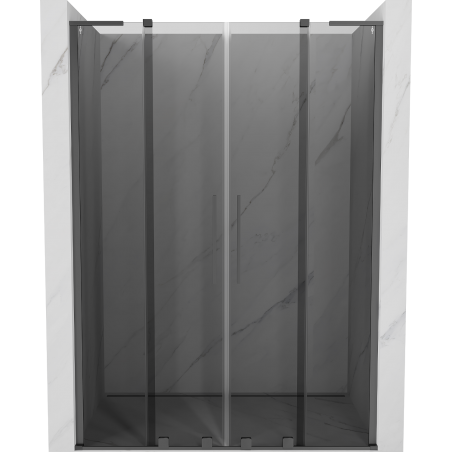 Mexen Velar L Duo Schiebeduschtür 160 cm, Grafit, Gun Metal - 871-160-003-42-95