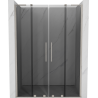 Mexen Velar L Duo Dusch-Schiebetür 150 cm, graphit, gebürsteter Nickel - 871-150-003-42-97