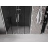 Mexen Velar L Duo Dusch-Schiebetür 150 cm, graphit, gebürsteter Nickel - 871-150-003-42-97
