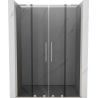 Mexen Velar L Duo Schiebeduschtür 160 cm, grafit, gebürsteter Nickel - 871-160-003-42-97
