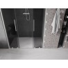 Mexen Velar L Duo Schiebeduschtür 160 cm, grafit, gebürsteter Nickel - 871-160-003-42-97