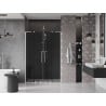 Mexen Velar L Duo Schiebetür Duschwand 140 cm, Grafit, Gebürsteter Nickel - 871-140-003-42-97