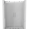 Mexen Velar L Duo Schiebetüren Dusche 160 cm, Satiniert, Chrom - 871-160-003-32-01