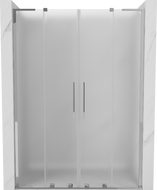 Mexen Velar L Duo Schiebetüren Dusche 160 cm, Satiniert, Chrom - 871-160-003-32-01