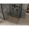 Mexen Omega schiebbare Duschkabine 110 x 80 cm, transparent, schwarz - 825-110-080-70-00