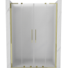 Mexen Velar L Duo Schiebetür Duschkabine 140 cm, satiniert, gold - 871-140-003-32-50