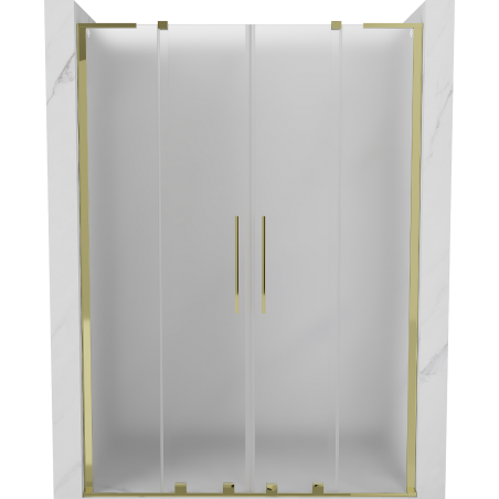 Mexen Velar L Duo Schiebetüren 150 cm, Milchglas, Gold - 871-150-003-32-50