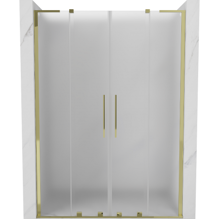 Mexen Velar L Duo Schiebetür 160 cm, Mattglas, Gold - 871-160-003-32-50