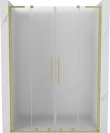 Mexen Velar L Duo Schiebetüren 140 cm, Eisglas, gebürstetes Gold - 871-140-003-32-55