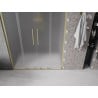 Mexen Velar L Duo Schiebetüren 140 cm, Eisglas, gebürstetes Gold - 871-140-003-32-55