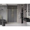 Mexen Velar L Duo Schiebeduschtür 150 cm, Milchglas, gebürstetes Gold - 871-150-003-32-55