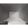 Mexen Velar L Duo Schiebetüren 140 cm, Eisglas, gebürstetes Gold - 871-140-003-32-55