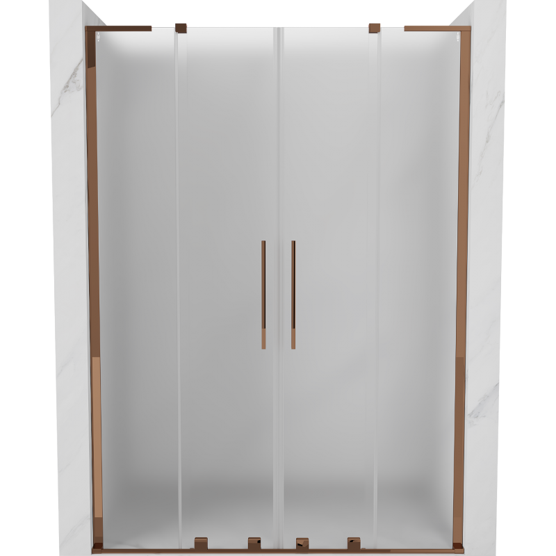 Mexen Velar L Duo Duschschiebetür 150 cm, matt, Roségold - 871-150-003-32-60
