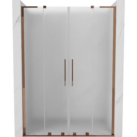 Mexen Velar L Duo Duschschiebetür 160 cm, matt, Roségold - 871-160-003-32-60