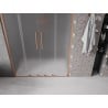 Mexen Velar L Duo Schiebetür Duschabtrennung 150 cm, Milchglas, gebürstetes Kupfer - 871-150-003-32-65