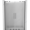 Mexen Velar L Duo Schiebetür Dusche 140 cm, matt, gun gray gebürstet - 871-140-003-32-66