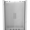 Mexen Velar L Duo Schiebeduschtür 150 cm, Mattglas, gebürstetes Gun Gray - 871-150-003-32-66