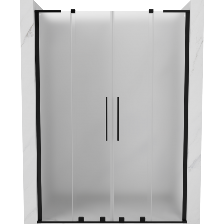 Mexen Velar L Duo Duschschiebetür 140 cm, matt, schwarz - 871-140-003-32-70