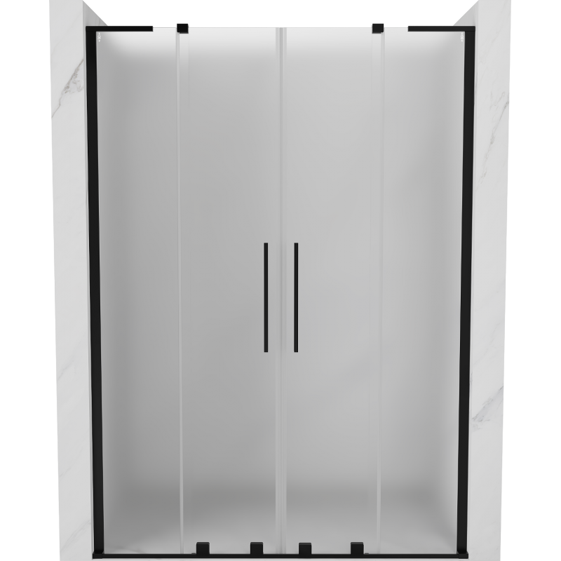 Mexen Velar L Duo Duschschiebetür 160 cm, matt, schwarz - 871-160-003-32-70