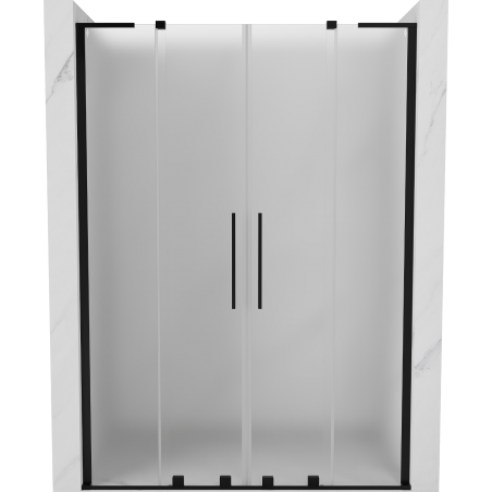 Mexen Velar L Duo Duschschiebetür 160 cm, matt, schwarz - 871-160-003-32-70