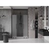 Mexen Velar L Duo Schiebetür für Duschen 150 cm, Milchglas, schwarz - 871-150-003-32-70