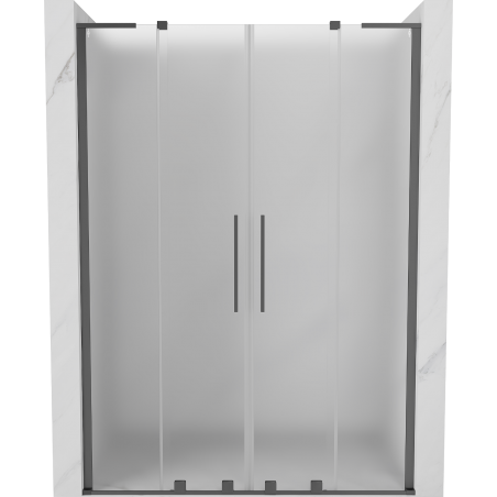 Mexen Velar L Duo Schiebetür 150 cm, matt, Gun Metal - 871-150-003-32-95