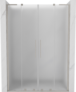 Mexen Velar L Duo Schiebetür-Duschkabine 140 cm, satiniert, gebürsteter Nickel - 871-140-003-32-97