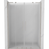 Mexen Velar L Duo Schiebeduschtüren 150 cm, Mattglas, Gebürsteter Nickel - 871-150-003-32-97