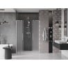 Mexen Velar L Duo Schiebetür 160 cm, Mattglas, Gebürstetes Nickel - 871-160-003-32-97