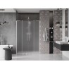 Mexen Velar L Duo Schiebeduschtüren 150 cm, Mattglas, Gebürsteter Nickel - 871-150-003-32-97