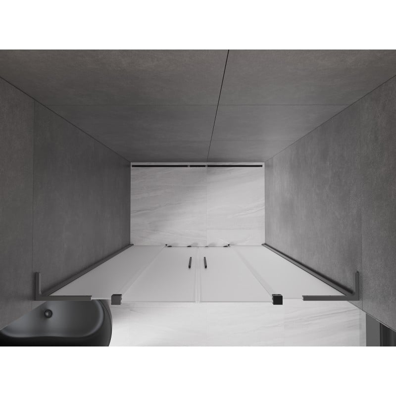 Mexen Velar L Duo Schiebetür 150 cm, matt, Gun Metal - 871-150-003-32-95