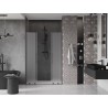 Mexen Velar L Duo Duschschiebetür 160 cm, mattiert, Gun Metal - 871-160-003-32-95