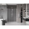 Mexen Velar L Duo Schiebetür-Duschkabine 140 cm, satiniert, gebürsteter Nickel - 871-140-003-32-97