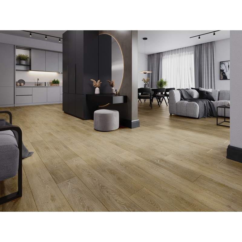 Mexen Alabama Probe von SPC-Vinylpaneelen 6,5 mm, IXPE-Unterlage 1,5 mm, 4 V-Fuge, Eiche - F1019-S