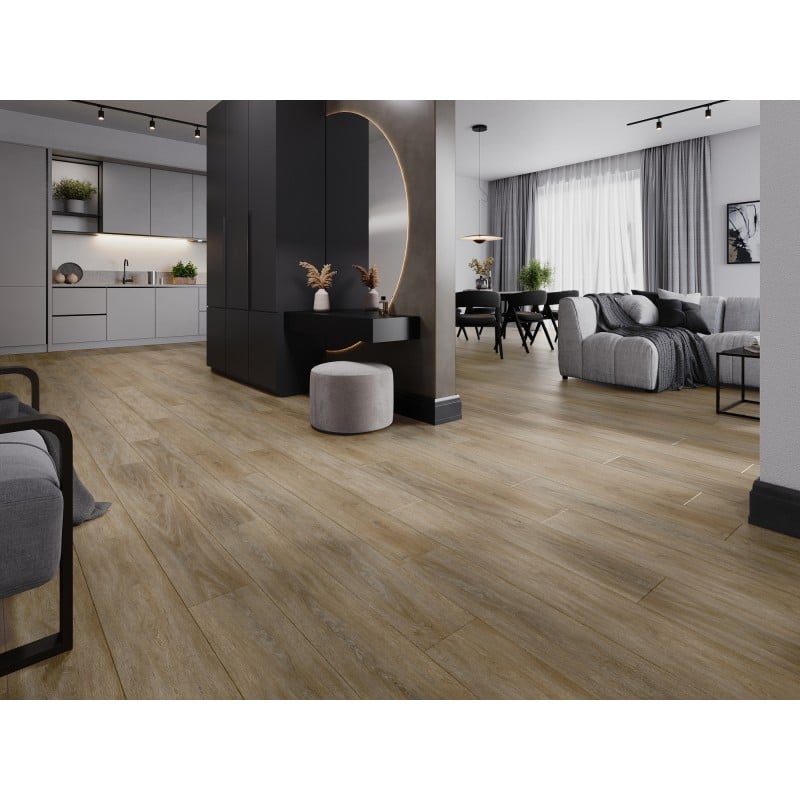 Mexen Palermo Muster von SPC-Vinylpaneelen 6,5 mm, IXPE-Unterlage 1,5 mm, 4 V-Fuge, Eiche - F1025-S