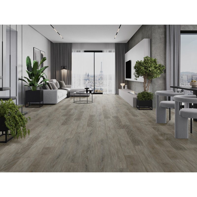 Mexen La Porte Muster von SPC-Vinylpaneelen 6,5 mm, IXPE-Unterlage 1,5 mm, 4 V-Fuge, Eiche - F1026-S