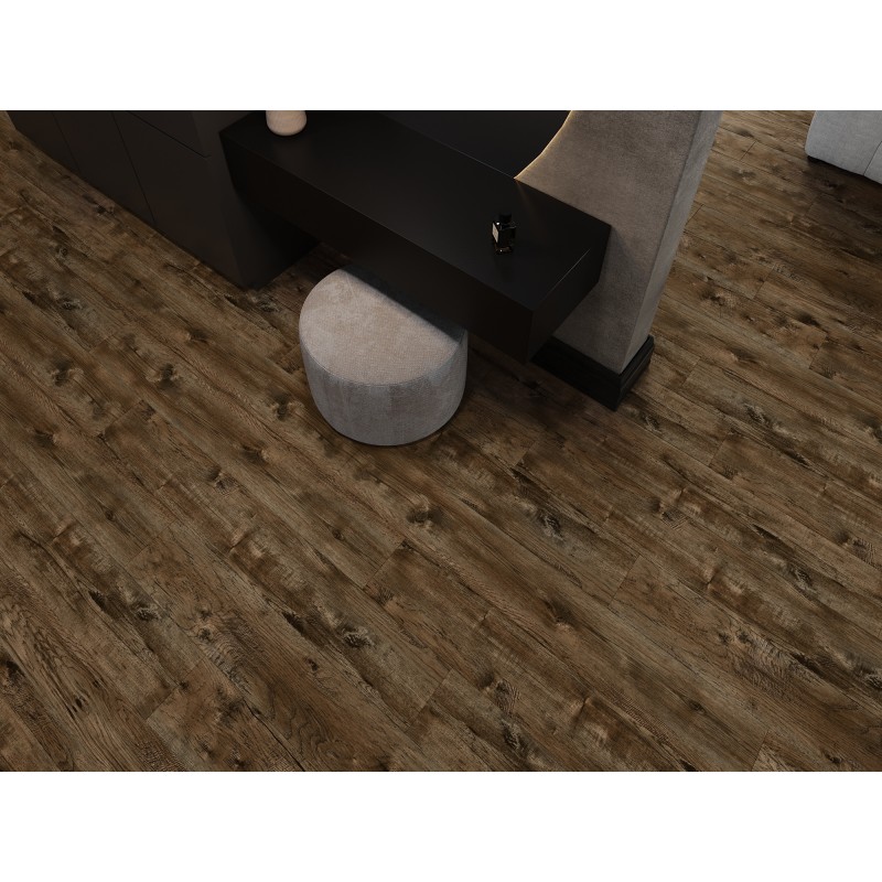 Mexen Orange Beach Muster von SPC-Vinylpaneelen 6,5 mm, IXPE-Unterlage 1,5 mm, 4 V-Fuge, Nussbaum - F1028-S